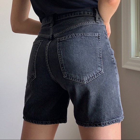 AGOLDE | Criss Cross Upsized Organic Cotton Denim Shorts - Picture 4 of 11